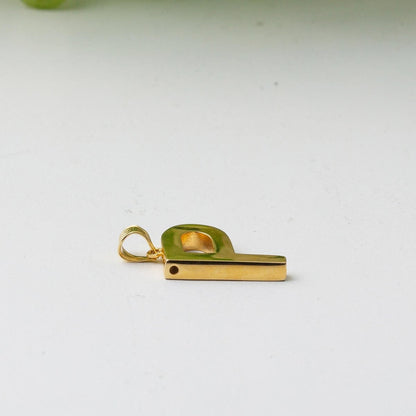 14K Yellow Gold Classic P Initial Necklace
