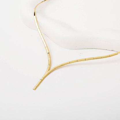 14K Yellow Gold Tennis Ajda Necklace