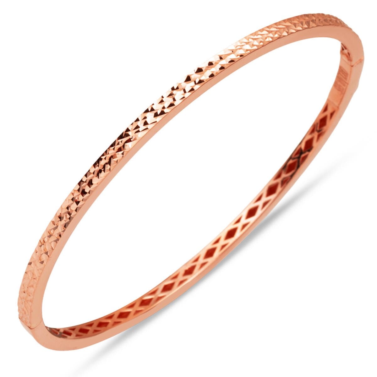 14K Rose Gold Hinged Cuff Bangle (6.5 g)