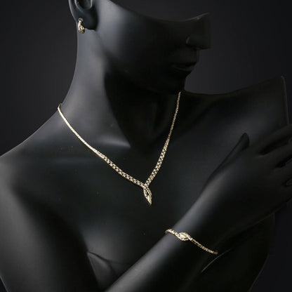 14K Yellow Gold Teardrop Six Wedding Set