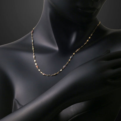 14K Yellow Gold Harmony Minimalist Cubic Zirconia Necklace