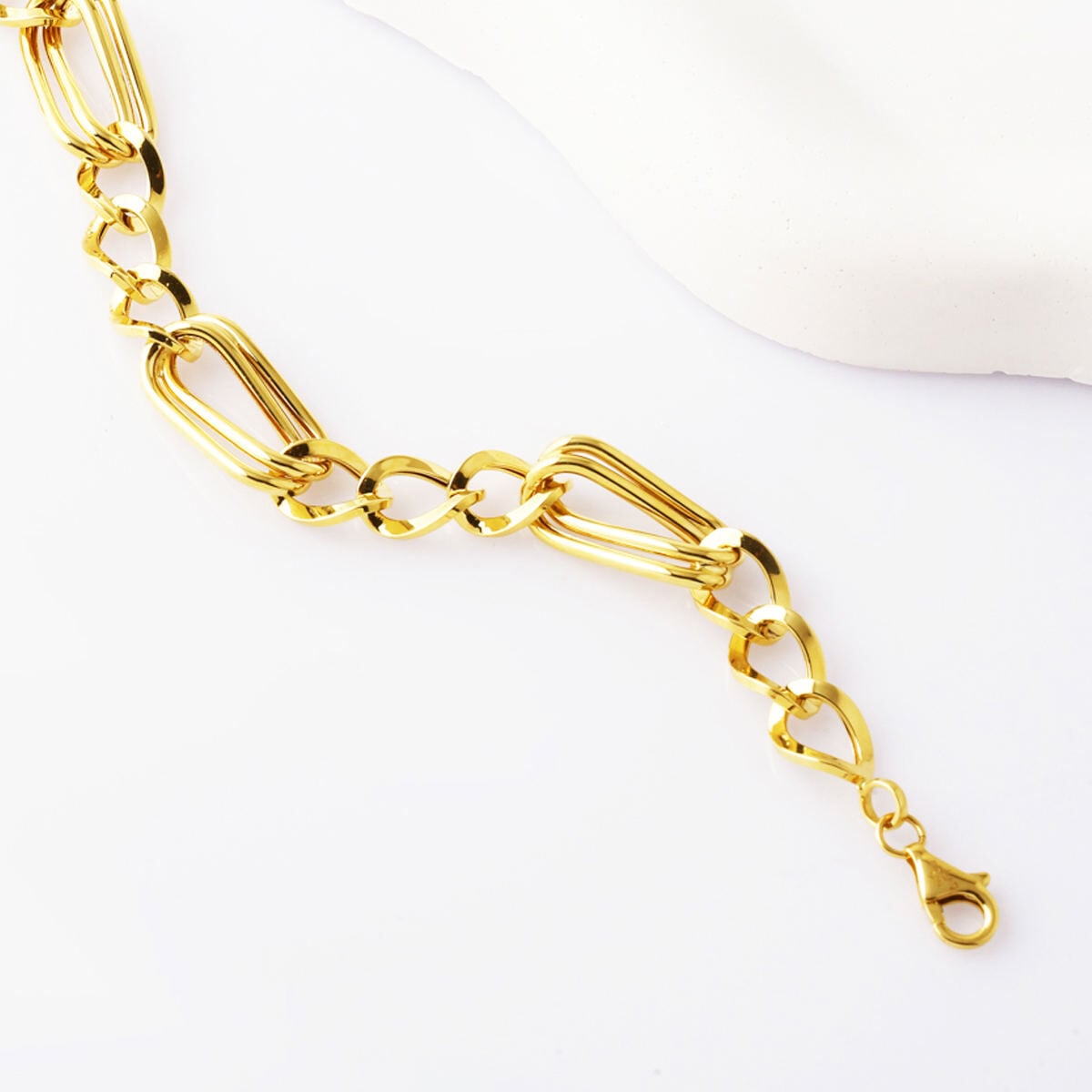 14K Yellow Gold Space Path Bracelet