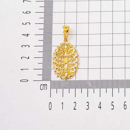 14K Yellow Gold Special Engraved Pendant