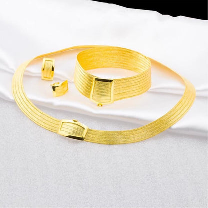 Yellow Sterling Silver 9-Row Trabzon Mesh Set
