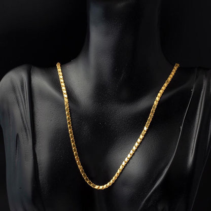 14K Yellow Gold 90 Cm Aleppo Weave Chain
