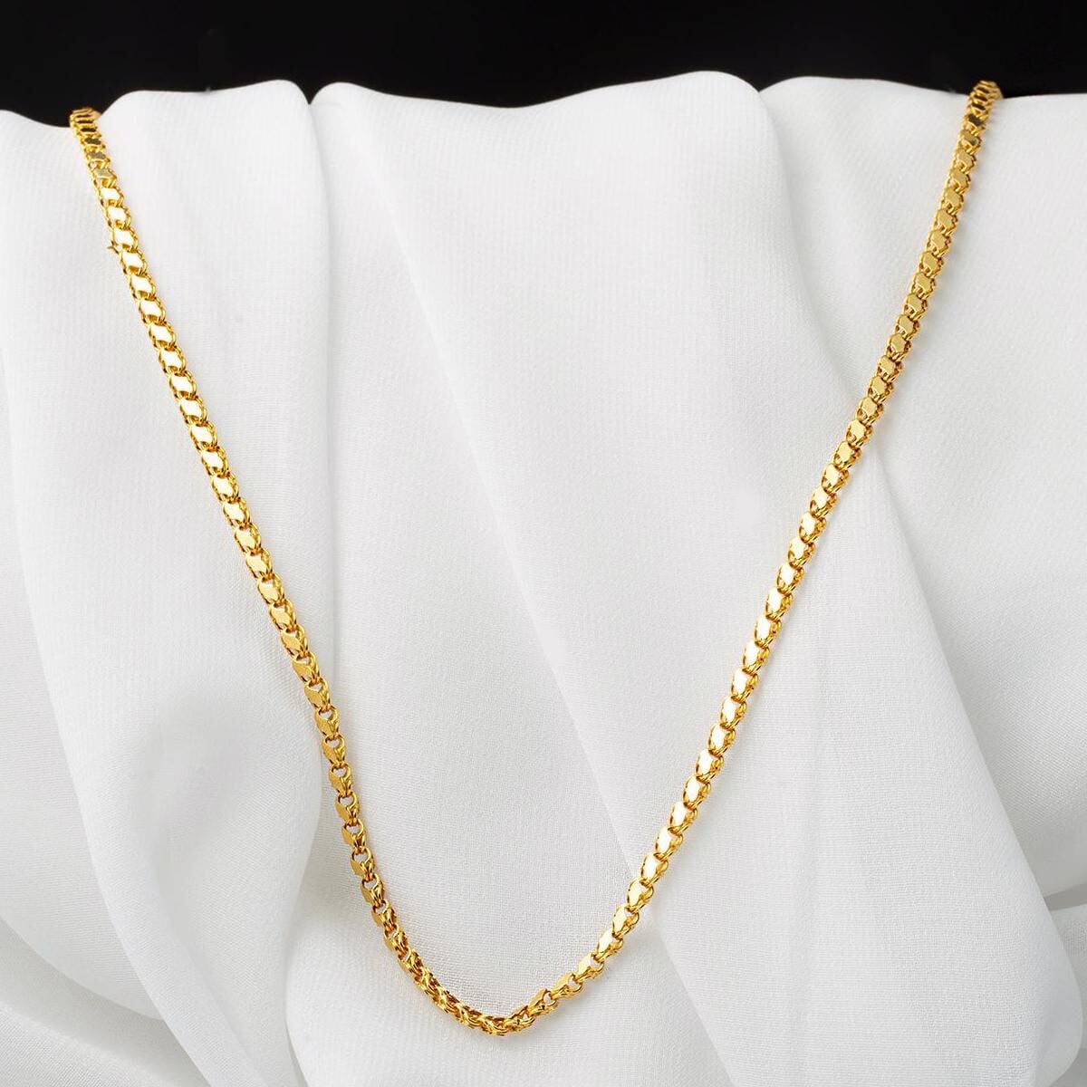 14K Yellow Gold 90 Cm Aleppo Weave Chain