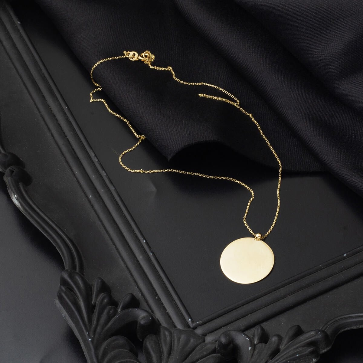 14K Yellow Gold Personalized Custom Text Necklace