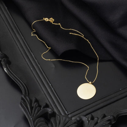 14K Yellow Gold Personalized Custom Text Necklace