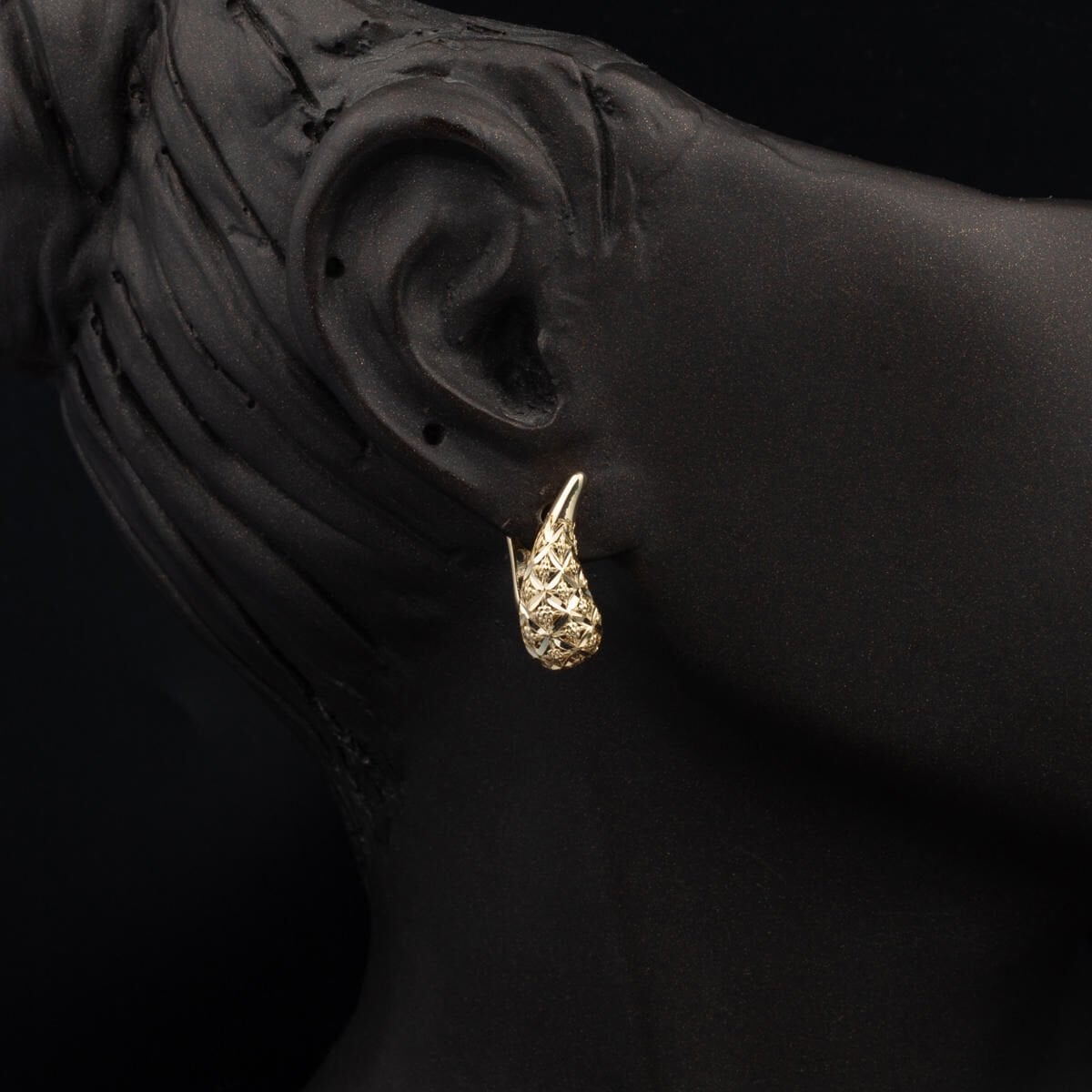14K Yellow Gold Designer Inspired Drop Jewelry Set