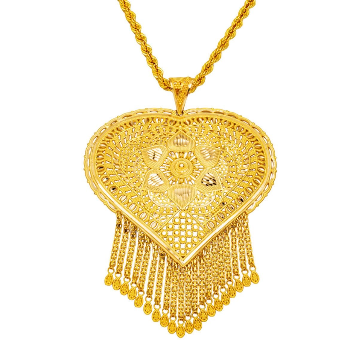14K Yellow Gold Indian Style Chain Necklace (30.37 g)