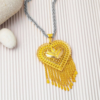 14K Yellow Gold Indian Style Pendant