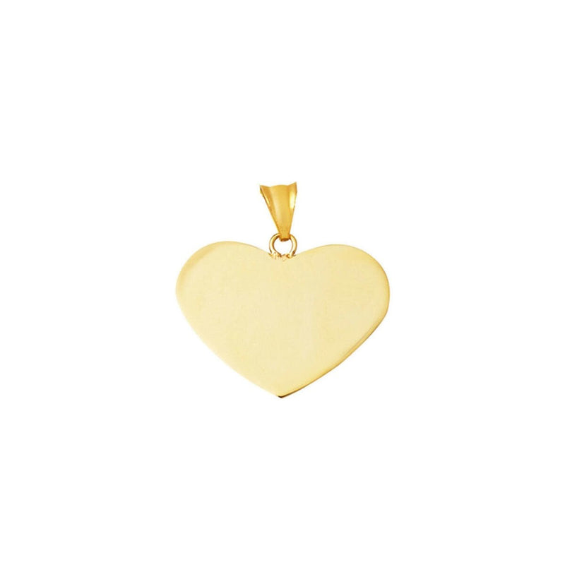 14K Yellow Gold Personalized Name Heart Pendant