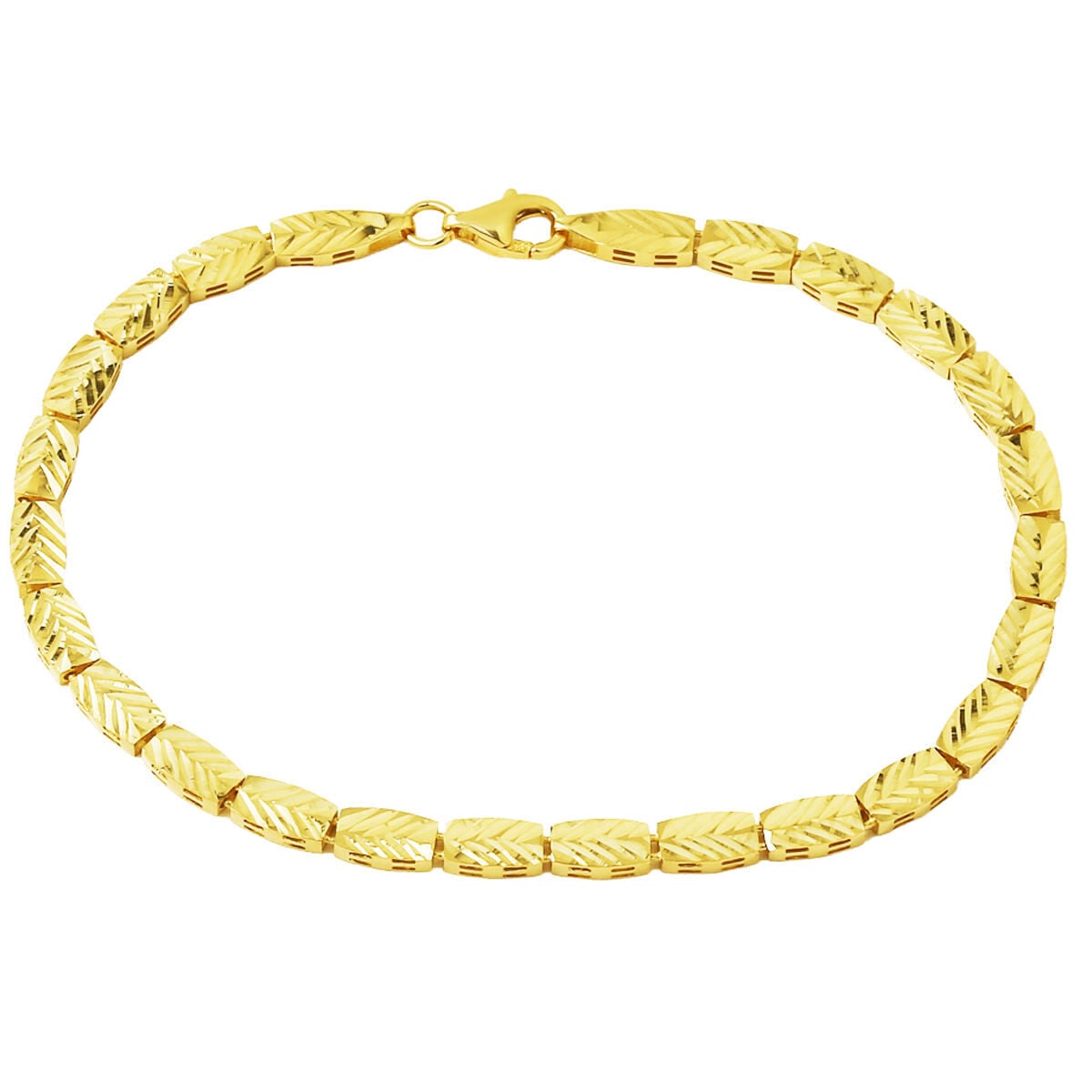 14K Yellow Gold Wheat Bracelet (2.9 g)