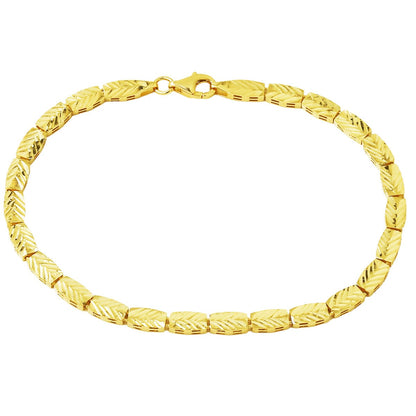 14K Yellow Gold Wheat Bracelet (2.9 g)