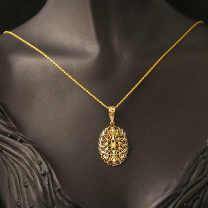 14K Yellow Gold Special Engraved Pendant
