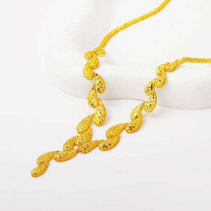 14K Yellow Gold Ivy Teardrop Jewelry Set