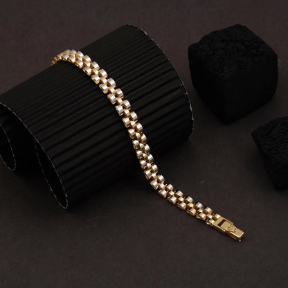 14K Yellow Gold Designer Inspired Band Unisex Bracelet