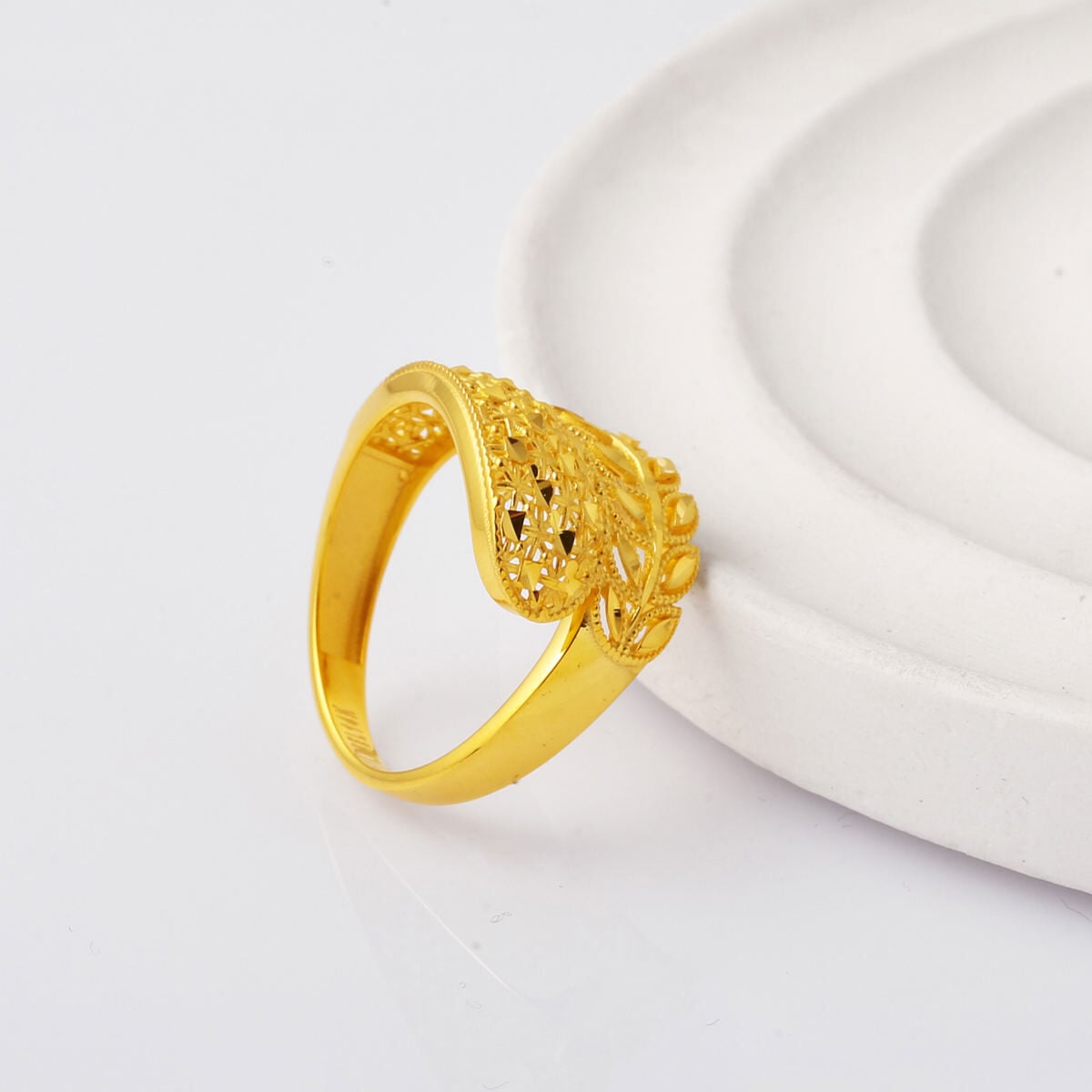 14K Yellow Gold Harvest Wheat Ring