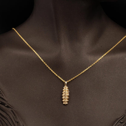 14K Yellow Gold Puffed Jewelry Set