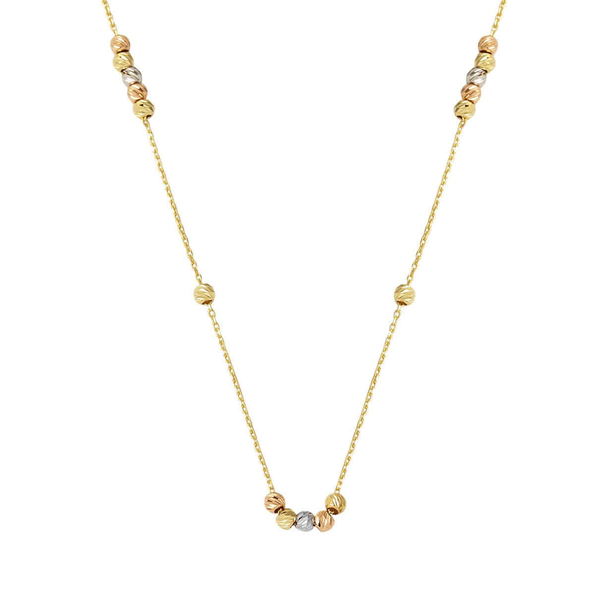 14K Yellow Gold Bead Chain Necklace (3 g)