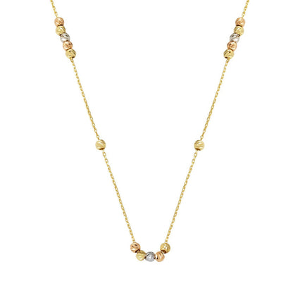 14K Yellow Gold Bead Chain Necklace (3 g)