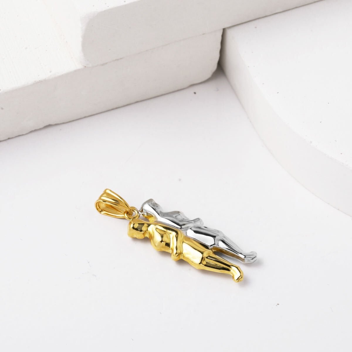 14K Yellow Gold Gemini Zodiac Necklace