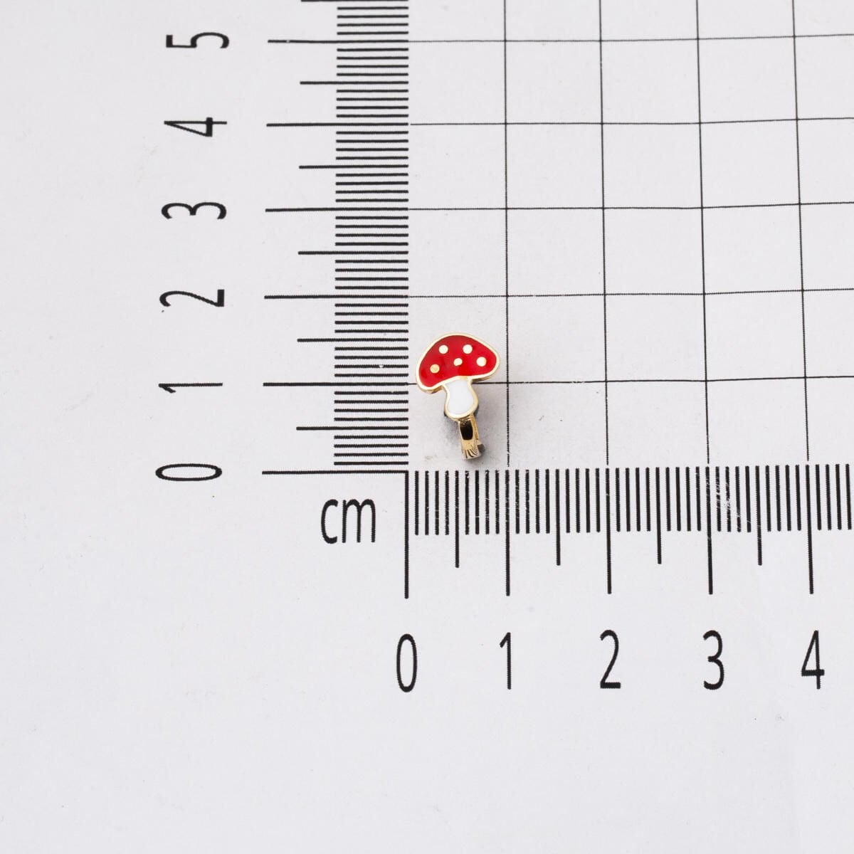 14K Yellow Gold Mushroom Children's Earrings