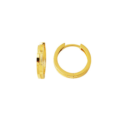 14K Yellow Gold Woven Hoop Earrings