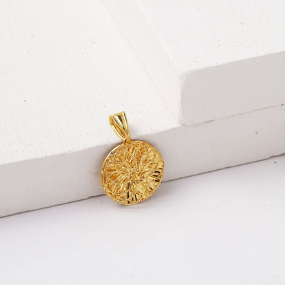 14K Yellow Gold Infinity Circle Pendant