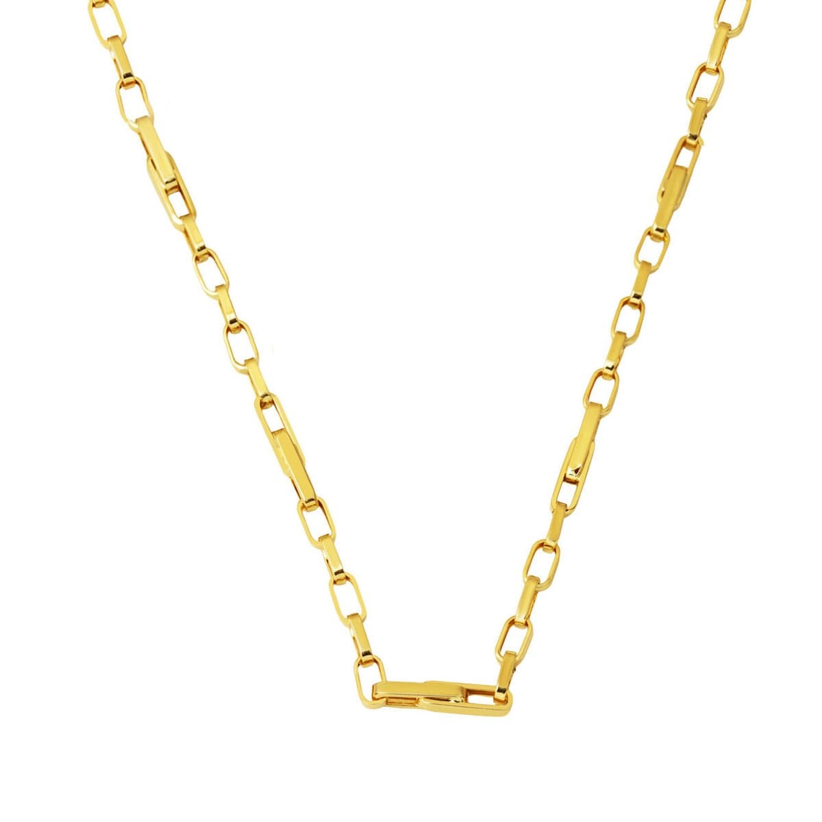14K Yellow Gold Paperclip Chain Necklace