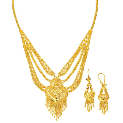 14K Yellow Gold Indian Style Jewelry Set