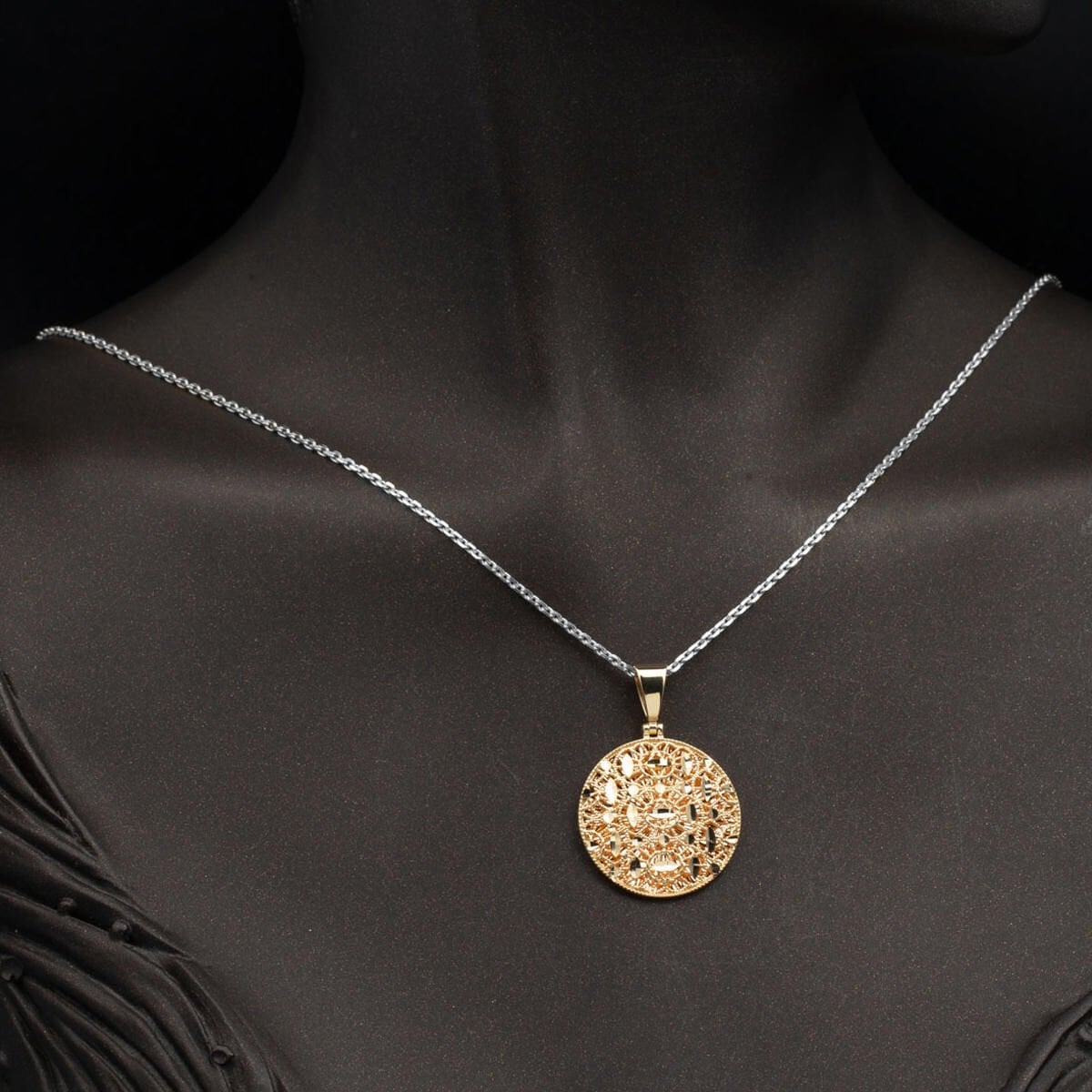 14K Yellow Gold Filigree Pendant