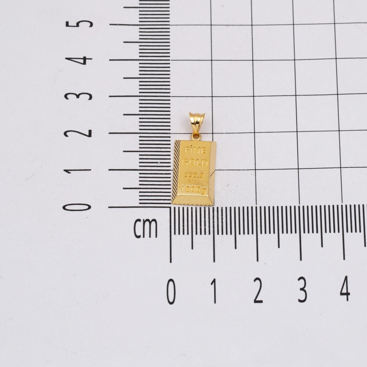 14K Yellow Gold Gold Bar Chain Necklace
