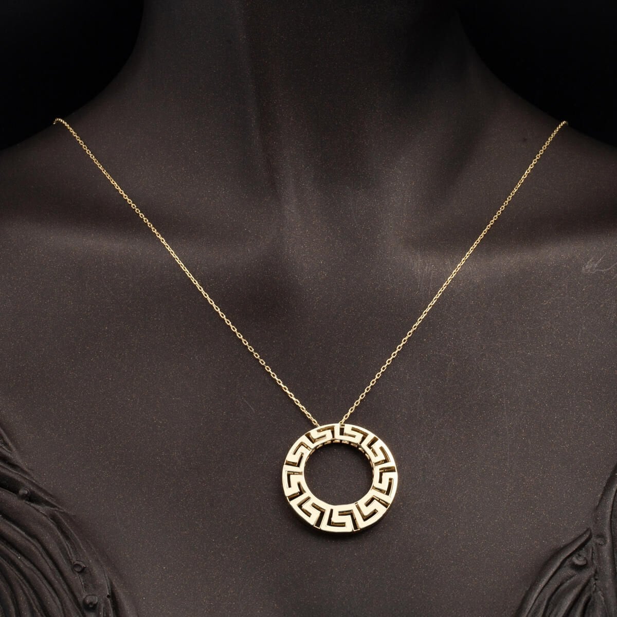 14K Yellow Gold Designer Inspired Hoop 3-Piece Jewelry Set