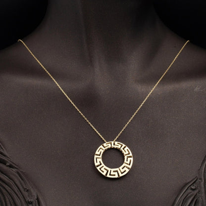 14K Yellow Gold Designer Inspired Hoop 3-Piece Jewelry Set