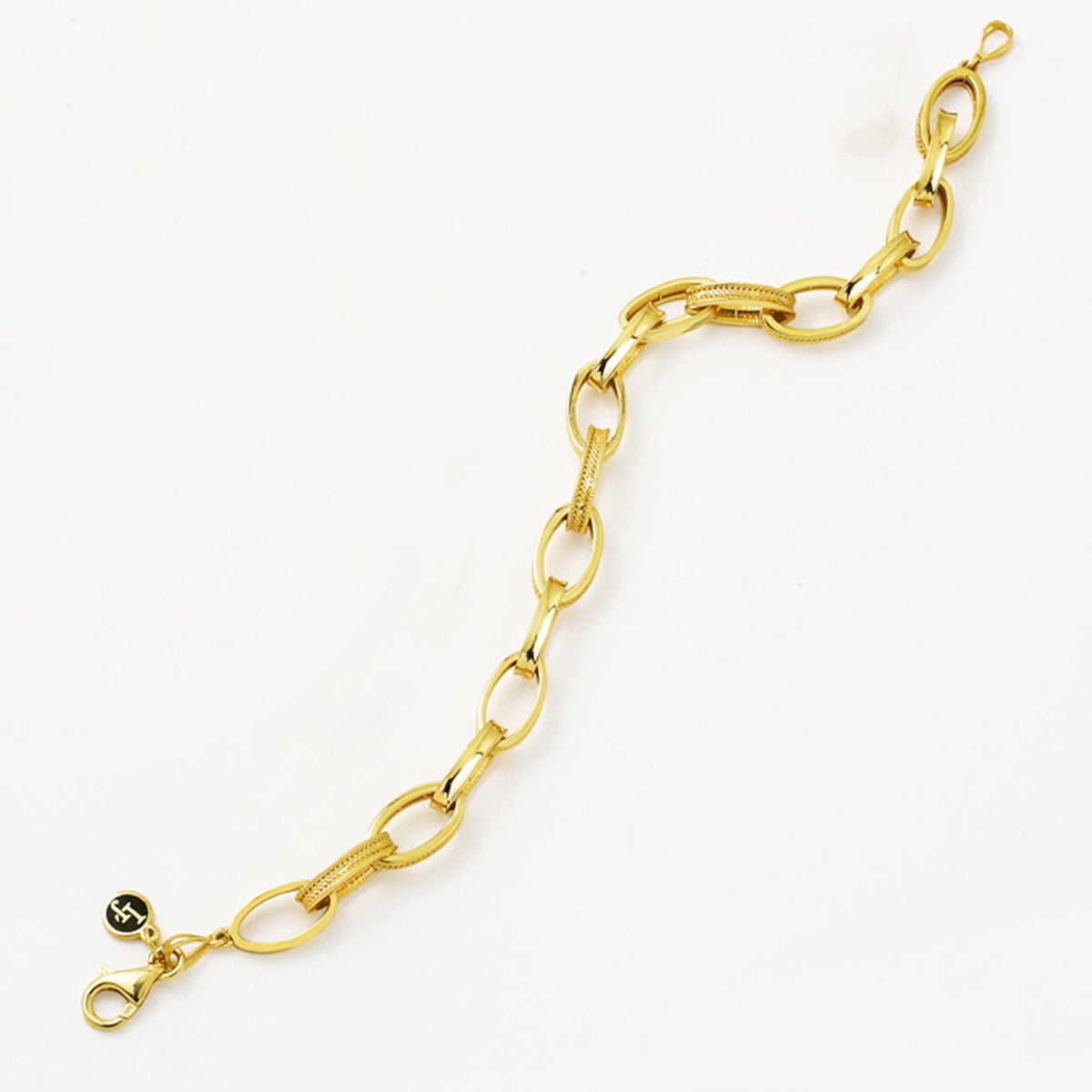 14K Yellow Gold Italian Hoop Bracelet