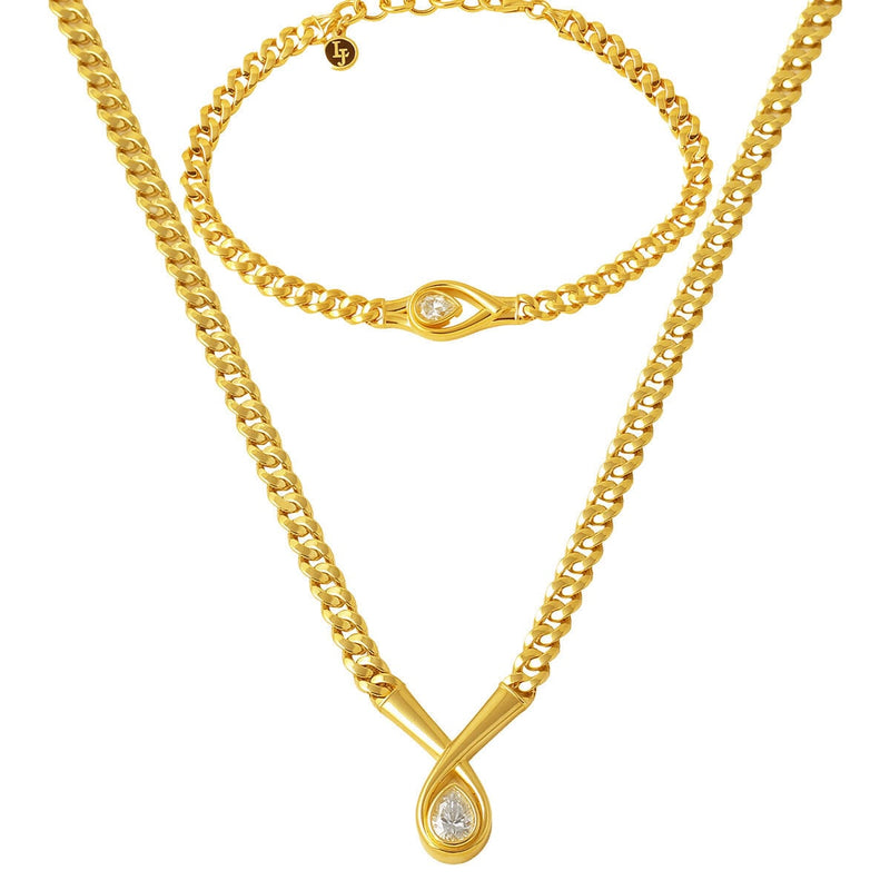 14K Gold 2 Ct Moissanite Jewelry Set