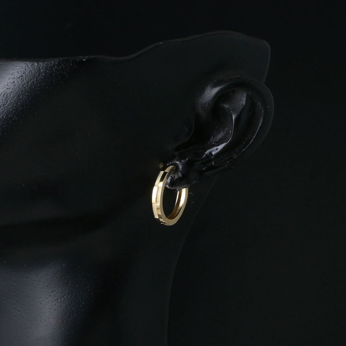 14K Yellow Gold Woven Hoop Earrings