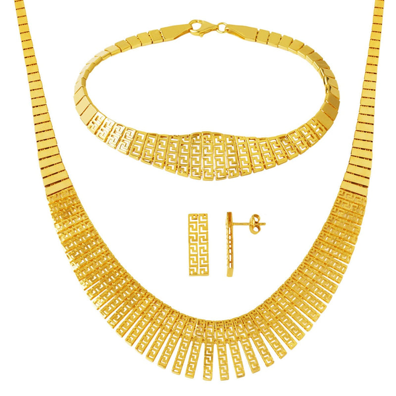 14K Yellow Gold Cleopatra Wedding Set