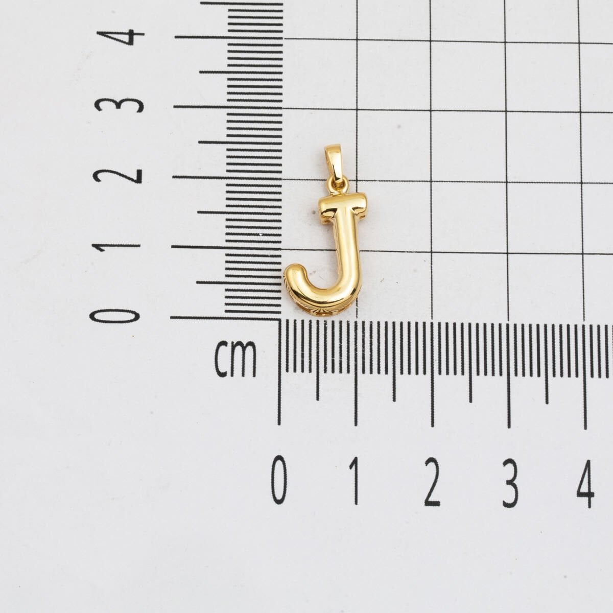 14K Yellow Gold J Balloon Initial Necklace