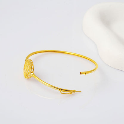 14K Yellow Gold Life Tree Ajda Lock Bangle
