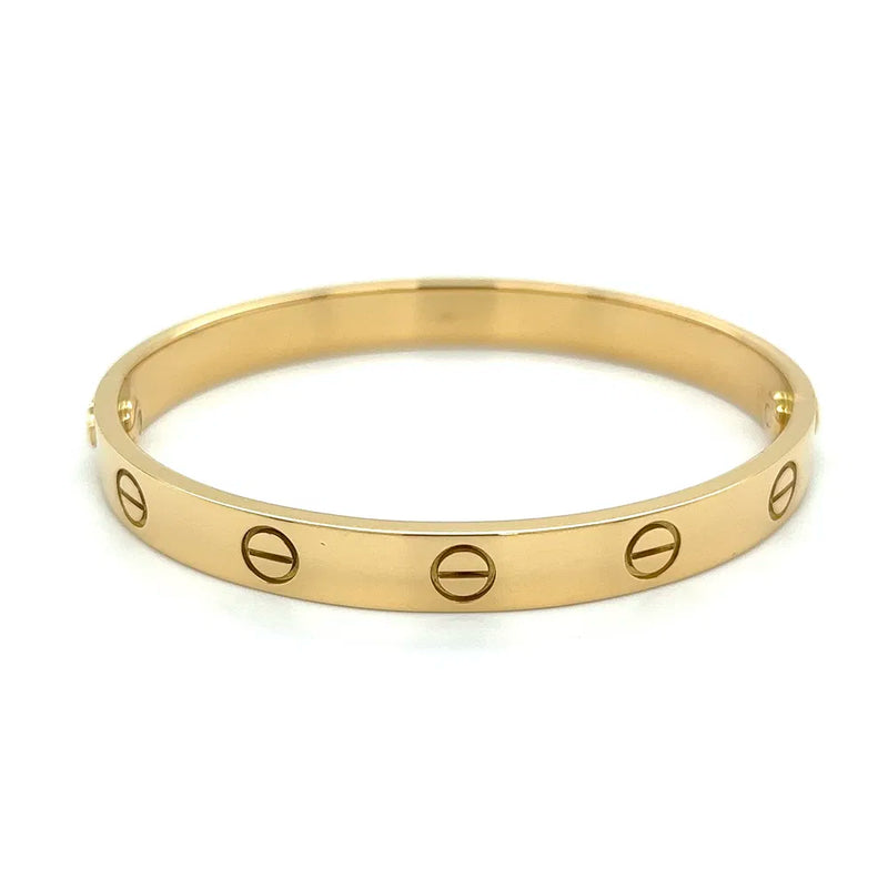 Designer Inspired Brushed LOVE Bangle Bracelet Classic Model Screw Clasp