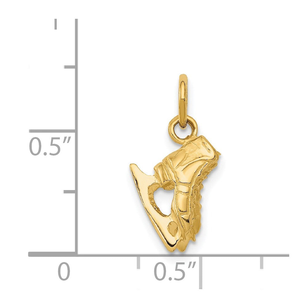 14k Yellow Gold 14k 3-D    PAIR    Of Ice Skates Charm