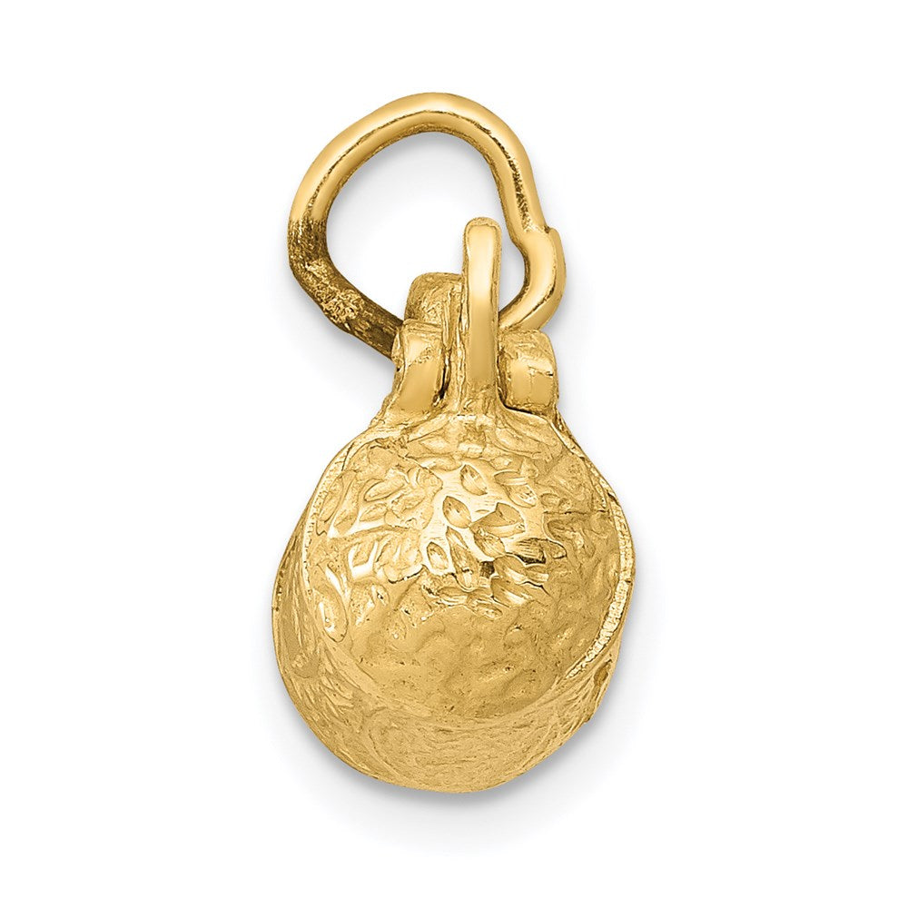 14K Yellow Gold 3-D Beer Stein Lid Opens Charm