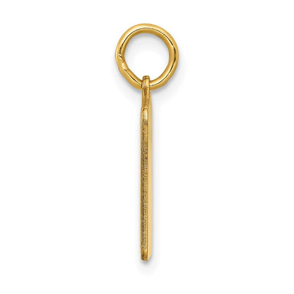 14K Yellow Gold Enameled Blue Engravable Birth Certificate Charm