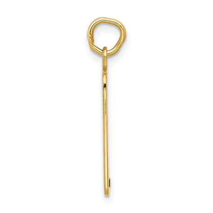 14K Yellow Gold Enameled Pink Engravable Birth Certificate Charm