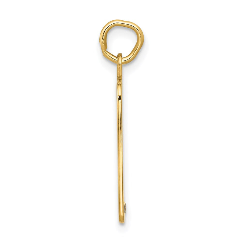 14K Yellow Gold Enameled Pink Engravable Birth Certificate Charm
