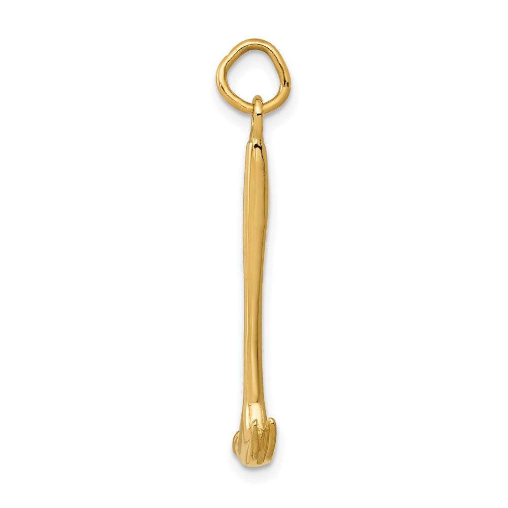 14k Yellow Gold 14K 3D Hammer Charm