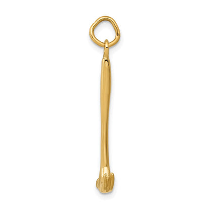 14k Yellow Gold 14K 3D Hammer Charm