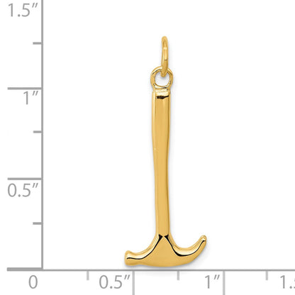 14k Yellow Gold 14K 3D Hammer Charm